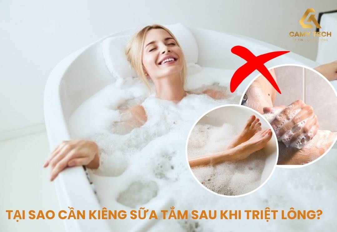 Cần kiêng sữa tắm bởi sau khi triệt lông da trở nên nhạy cảm và dễ tổn thương