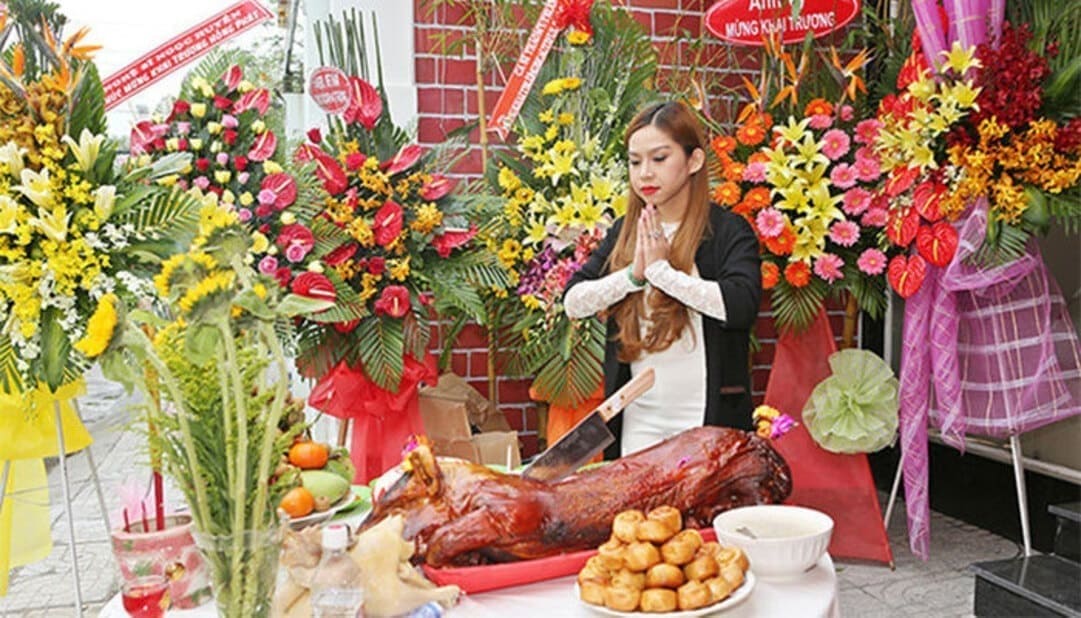 cúng khai trương spa