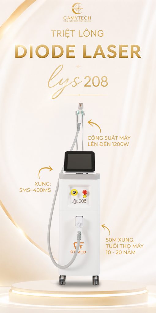 MÁY TRIỆT LÔNG Laser Diode 808: Lys 208
